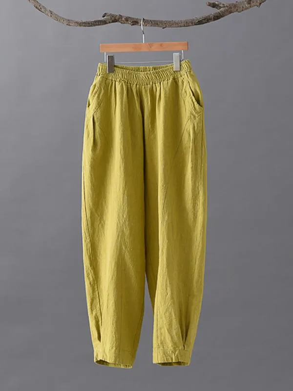 Loose Solid Color Casual Pants