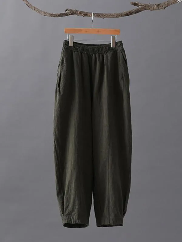 Loose Solid Color Casual Pants