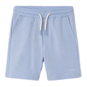 Mayoral - Boys Drawstring Fleece Shorts in Powder Blue