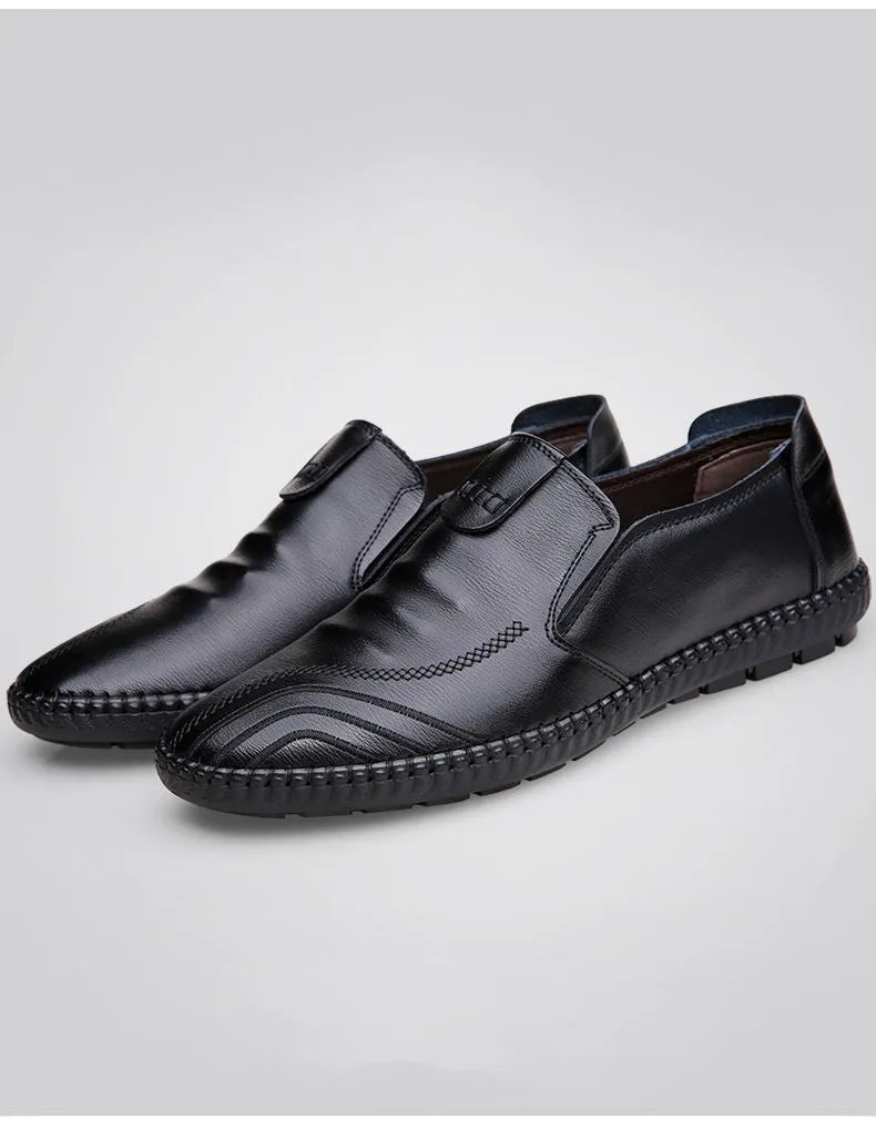 Men's Casual Men's British Breathable Leather Shoes