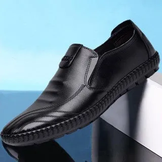 Men's Casual Men's British Breathable Leather Shoes