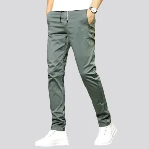 Mid-waist slim men's jeans pants