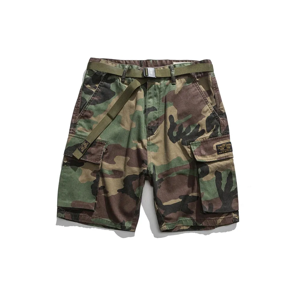 Military Vintage Camouflage Cargo Shorts - High Quality Men's Clothing