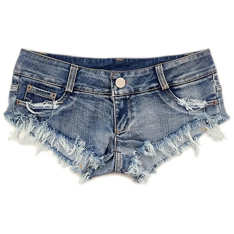 New Summer Fashion Sexy Low Waist Ripped Ladies Denim Shorts Hot Pants Jeans