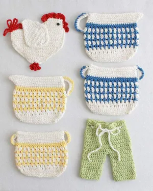 Old Fashioned Potholders Set 2 Crochet Pattern