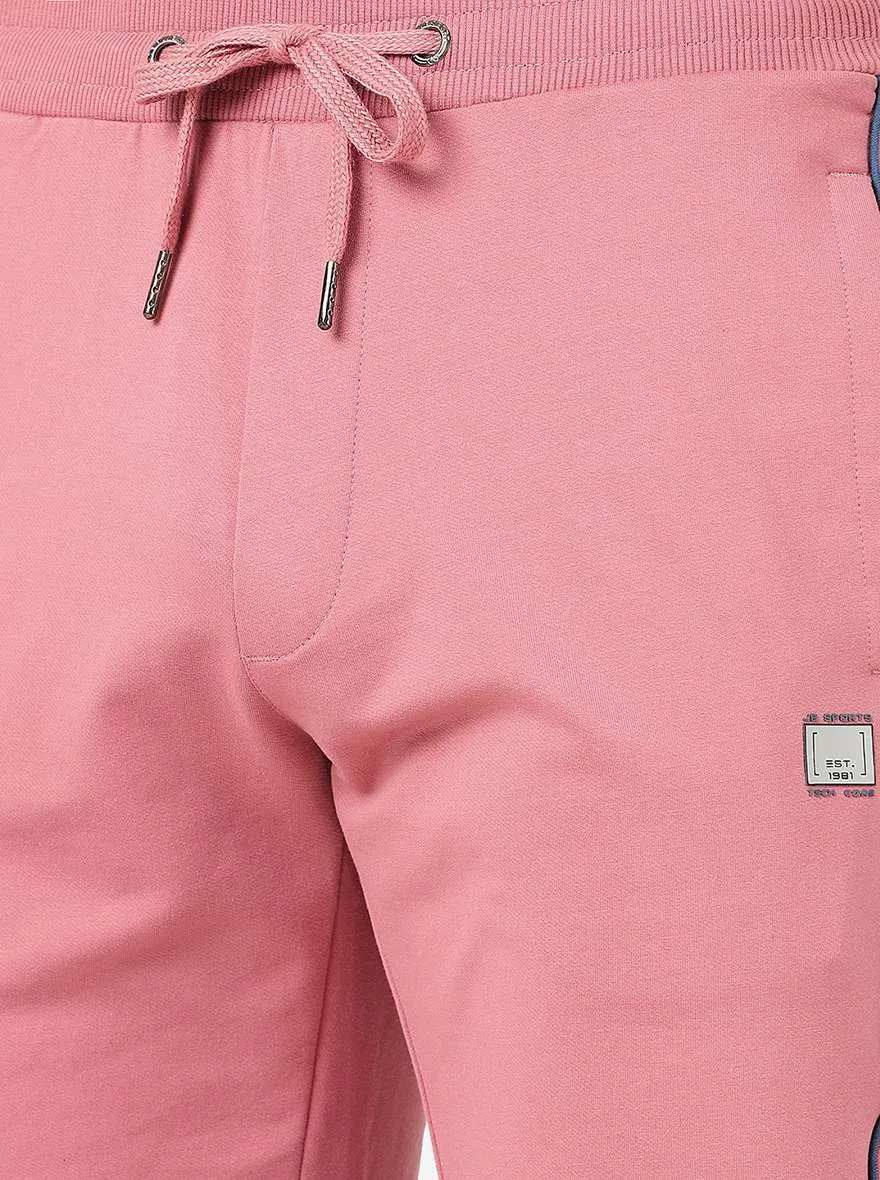 Onion Pink Solid Slim Fit Shorts | JadeBlue