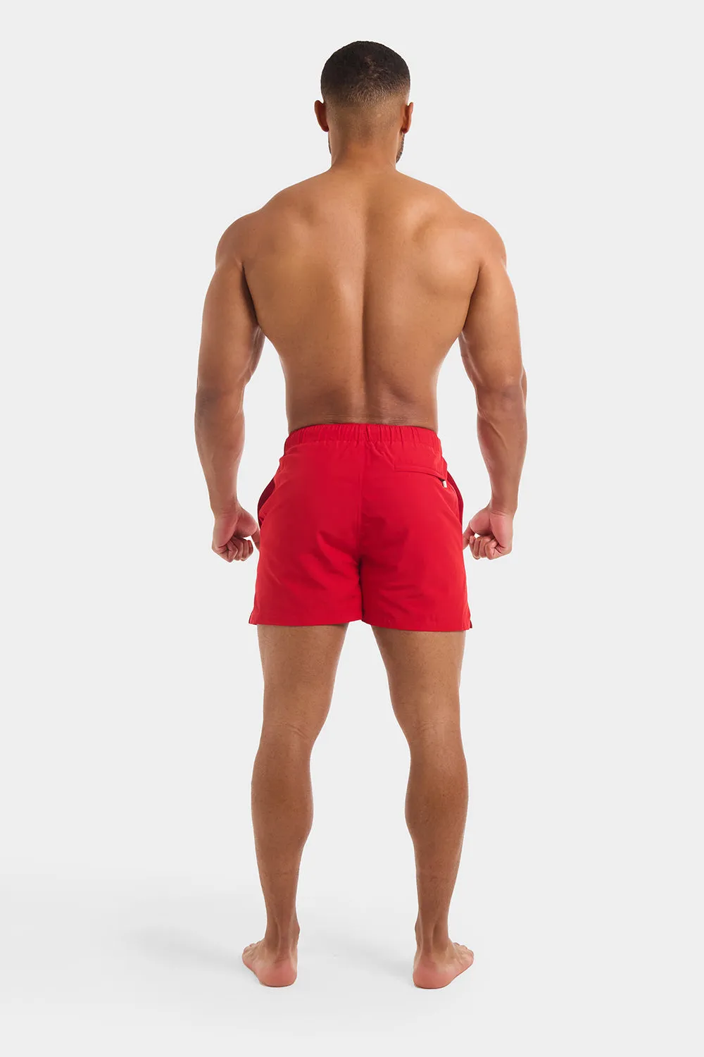 Plain Swim Shorts in Red