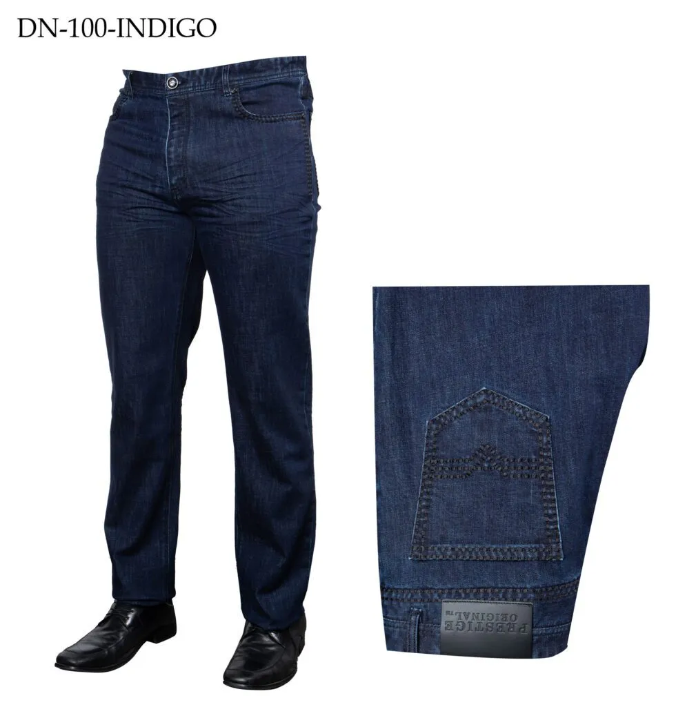 Prestige Denim Blue Double Stitched Pants