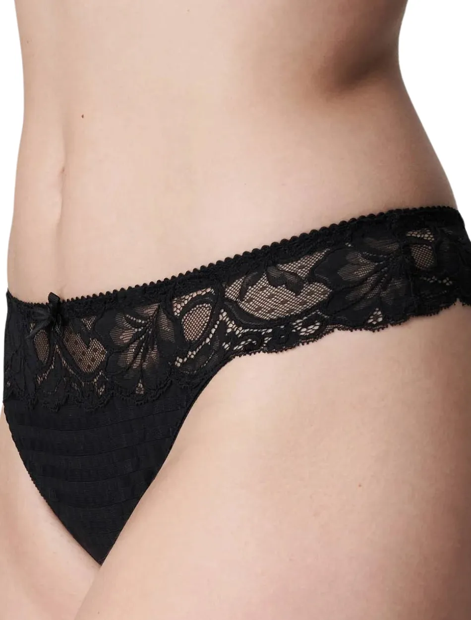 PrimaDonna Madison Thong, Black | PrimaDonna Thong | Black Thong Panty's By Prima Donna