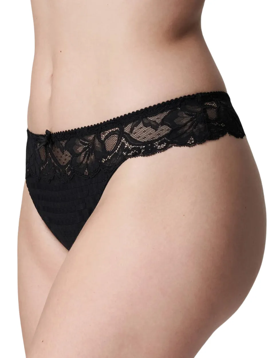 PrimaDonna Madison Thong, Black | PrimaDonna Thong | Black Thong Panty's By Prima Donna