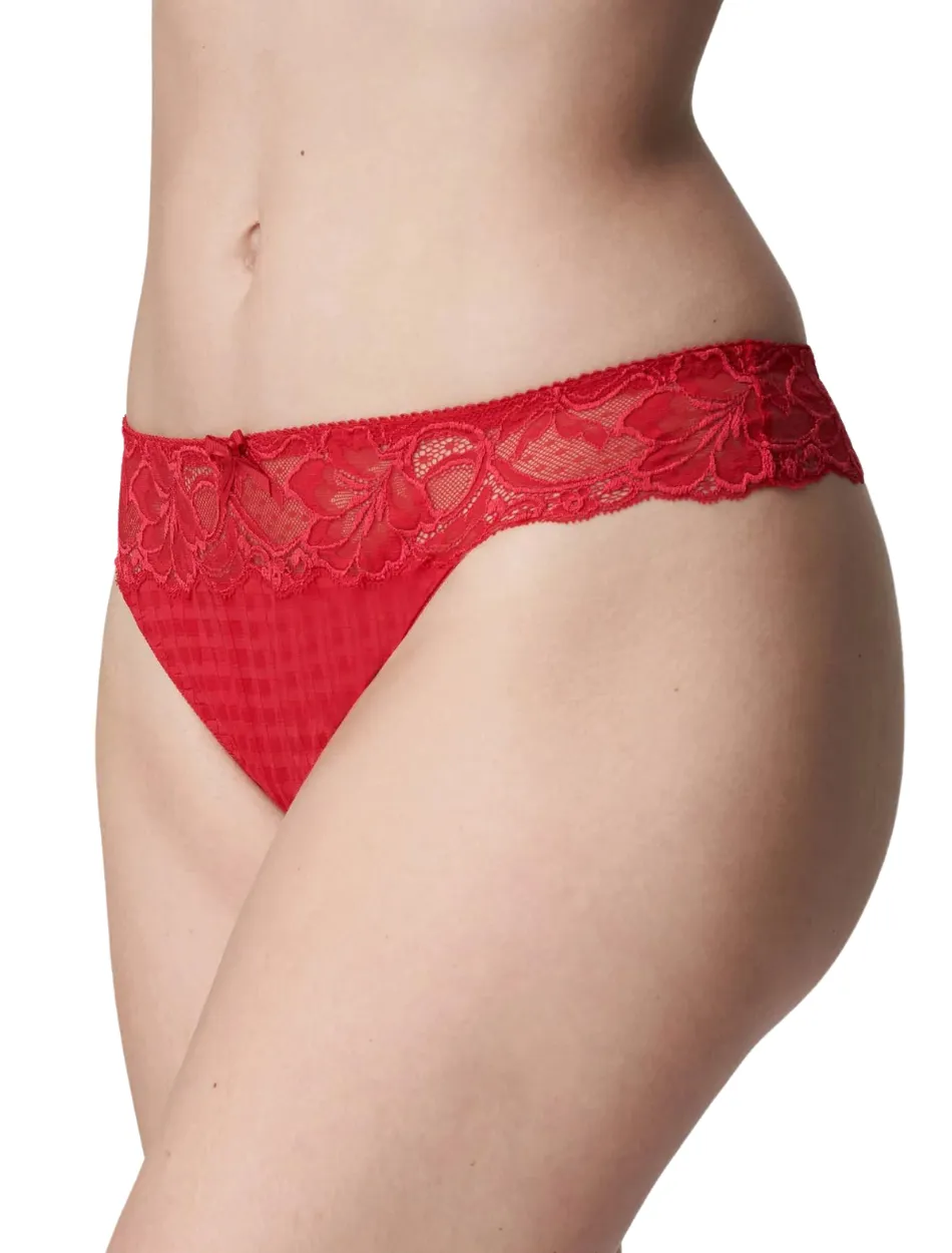 PrimaDonna Madison Thong, Scarlet | Red Thong Panty | Red Primadonna Panty