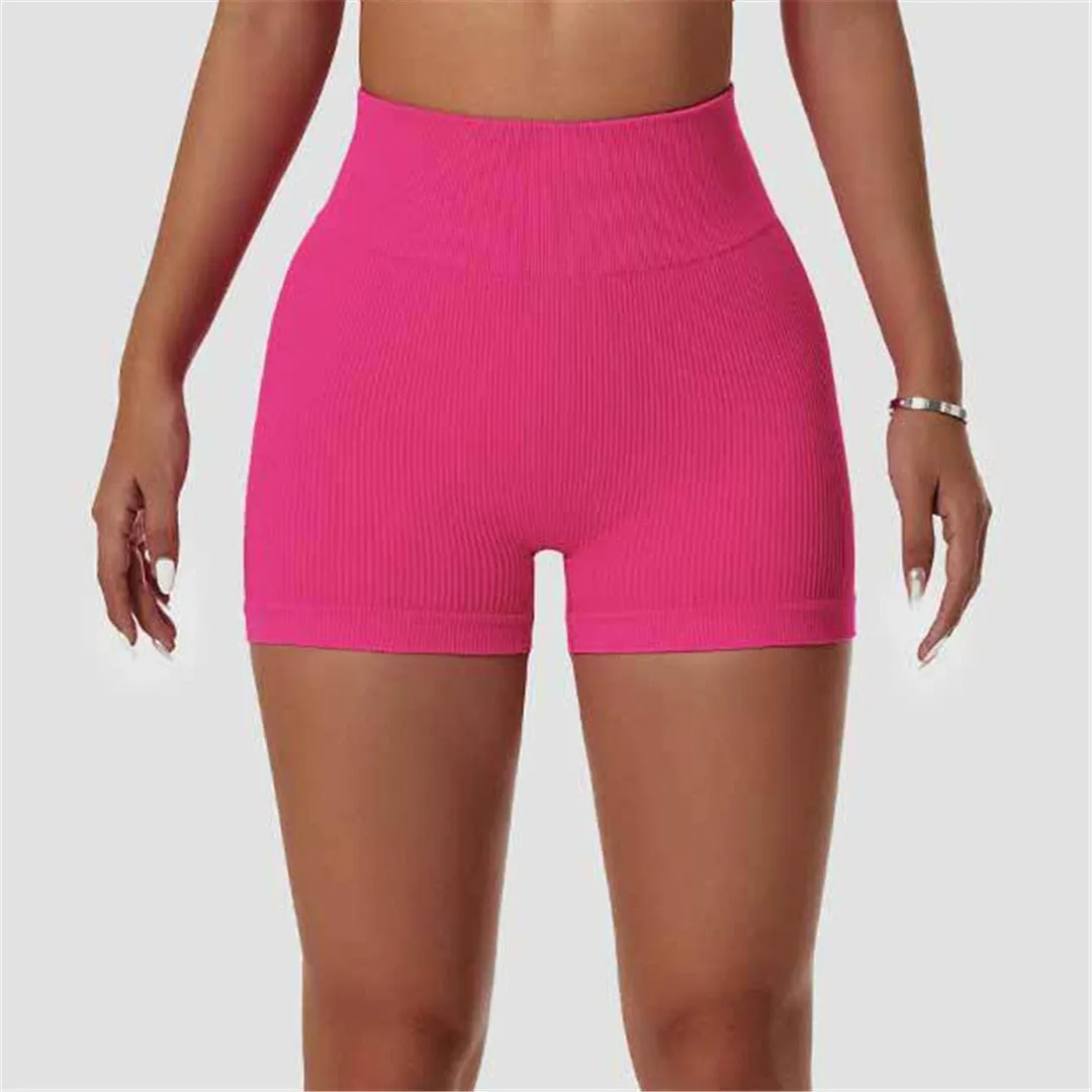 S - XL Seamless Yoga Shorts Gym Running Sports Shorts Butt Lift High Waist Shorts For Women Breathable Fitness Clothing A081S