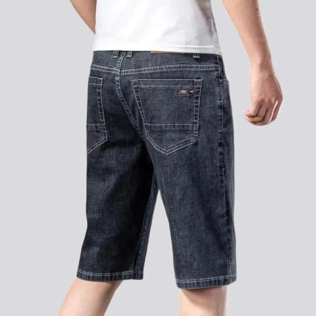 Sanded ultra-thin denim shorts