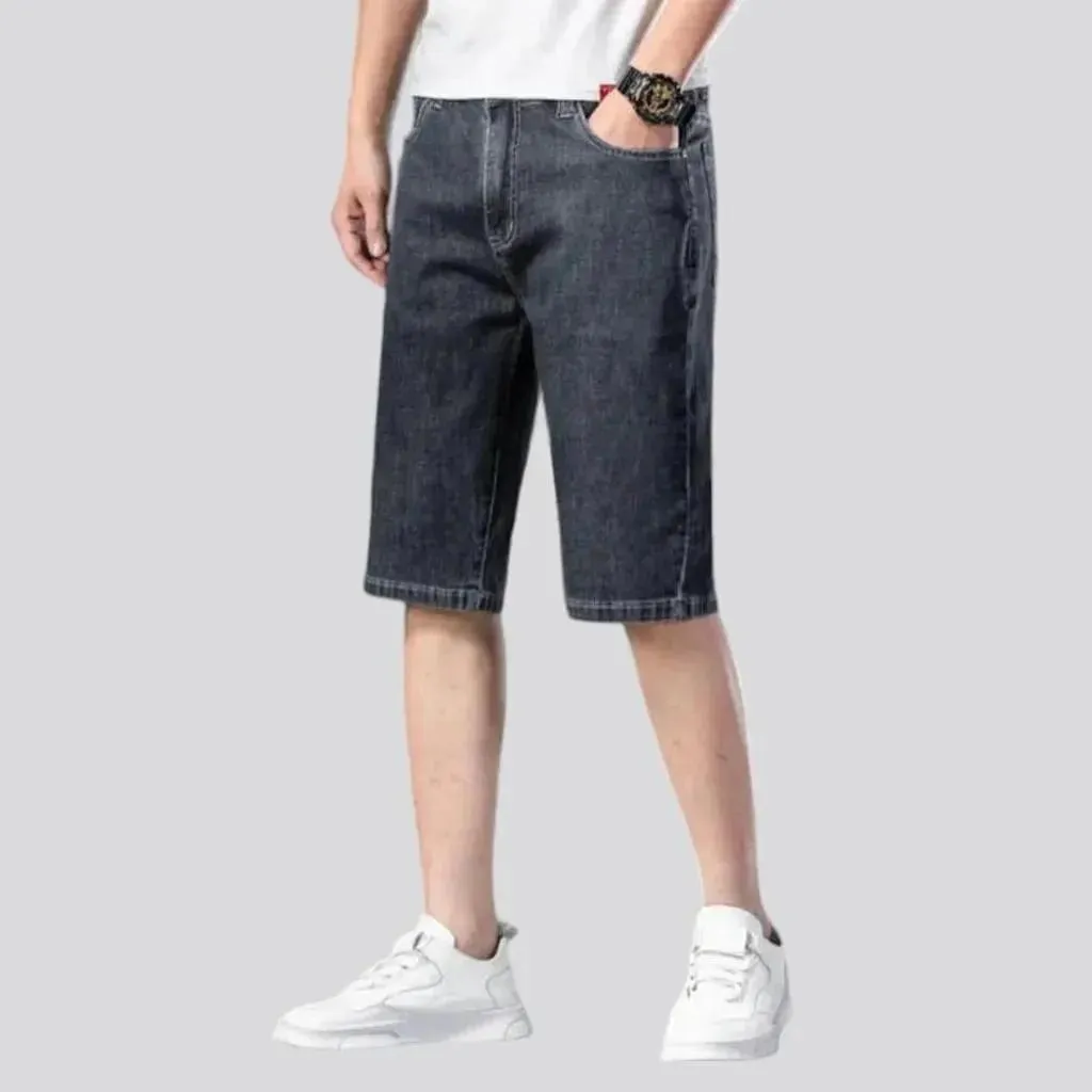 Sanded ultra-thin denim shorts