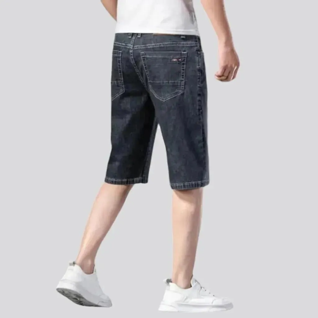 Sanded ultra-thin denim shorts