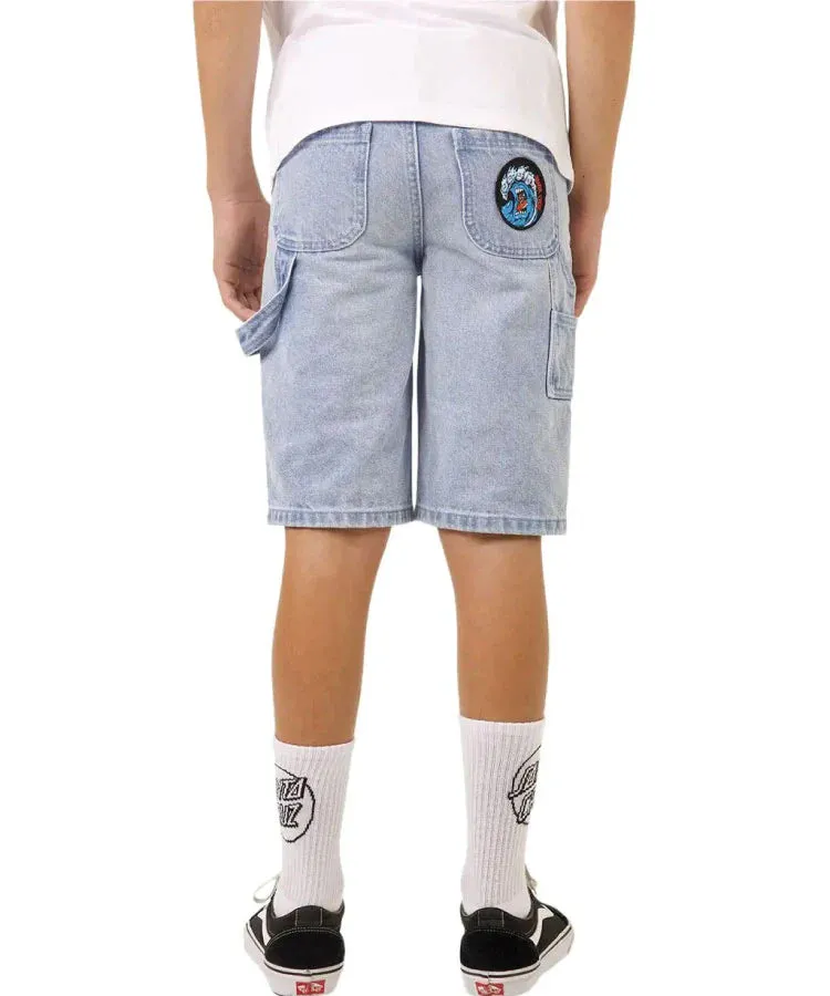 Santa Cruz Boys Screaming Wave Patch Carpenter Shorts