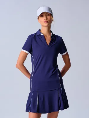 Short Sleeve Polo Shirt In True Navy