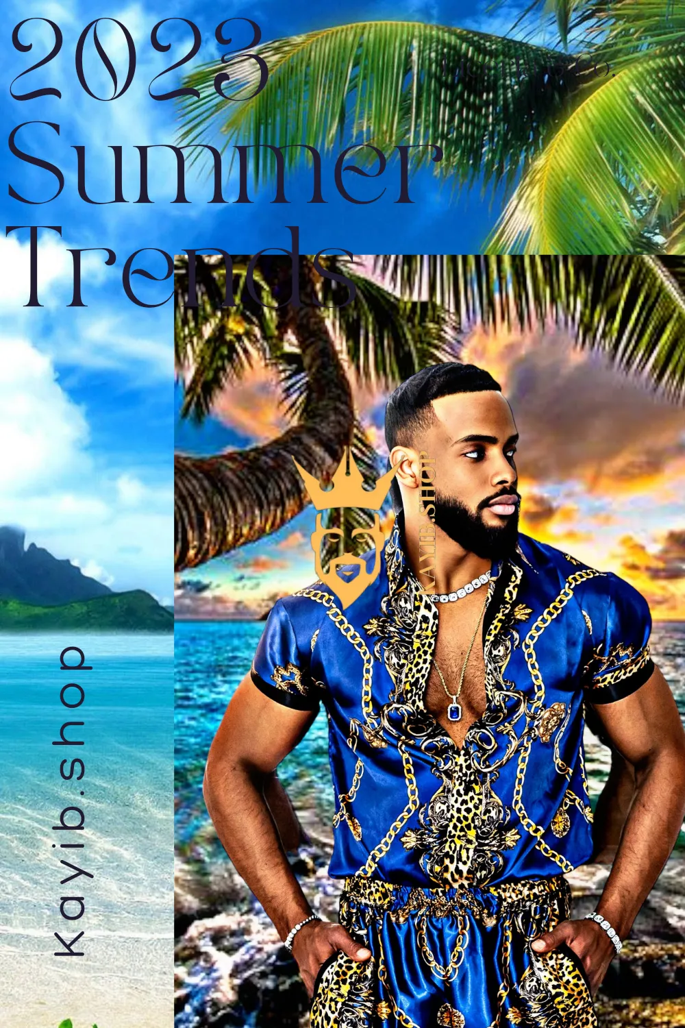 Silk Baroque Outfit Set - Stay Cool in Style with our Men's Short Sleeve Floral Shirt & Beach Shorts Combo - Perfect for the Ultimate Summer Look!