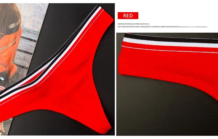 Simple Design Sporty Style Cotton Panties String Thongs Seamless Briefs Lingerie Fashion Soft Underwear Yoga Shorts