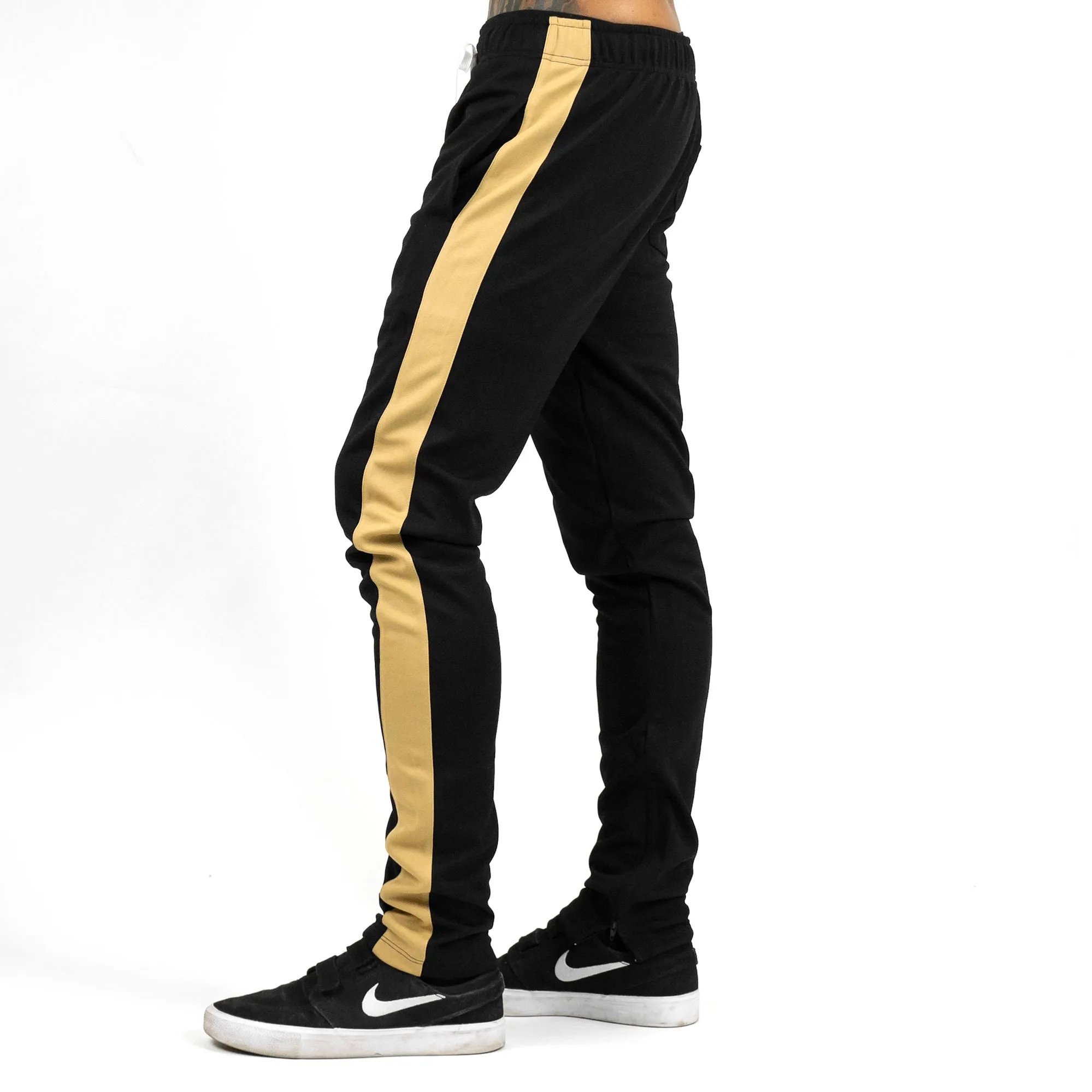 Slim Trackies - Black/Gold