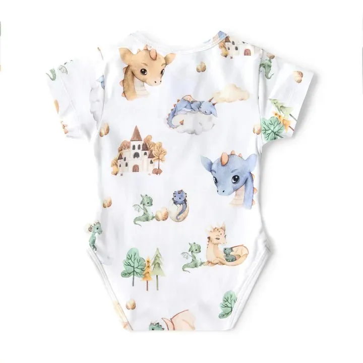 Snuggle Hunny Organic SS Bodysuit - Dragon