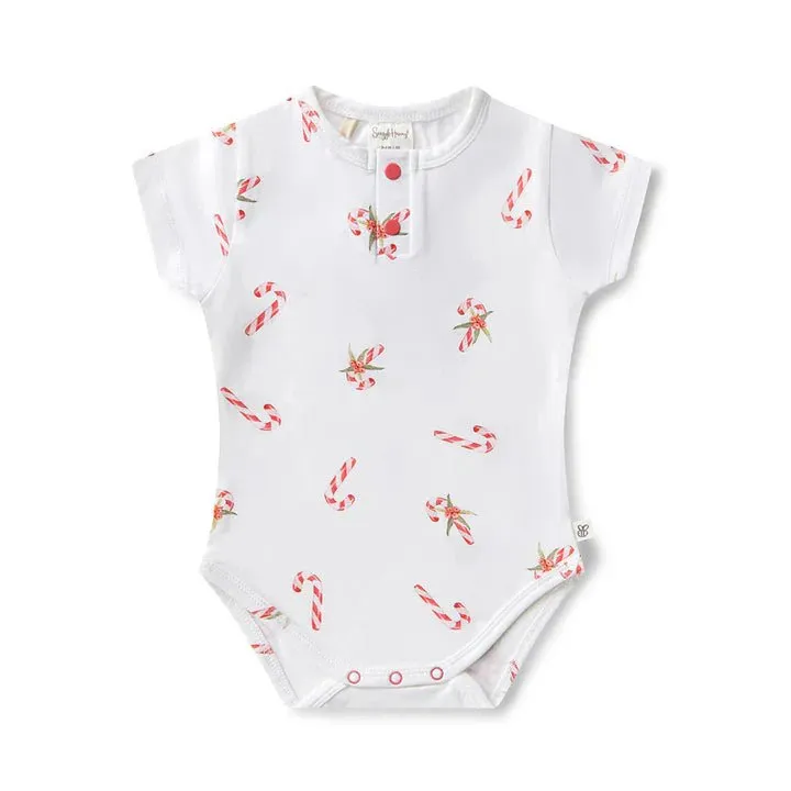 Snuggle Hunny SS Bodysuit - Candy Cane