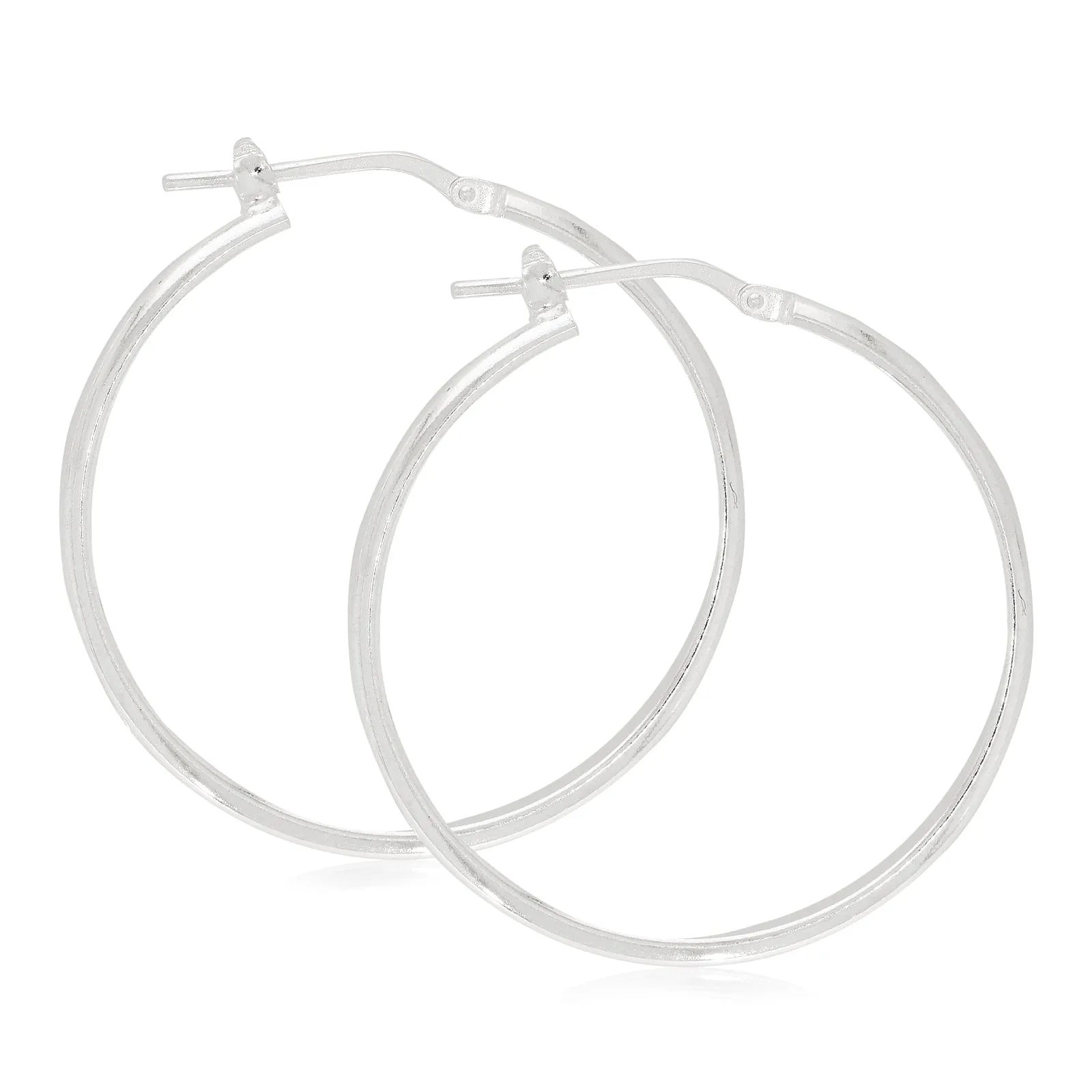 Sterling Silver30x1.5 mm  Hoop Earrings