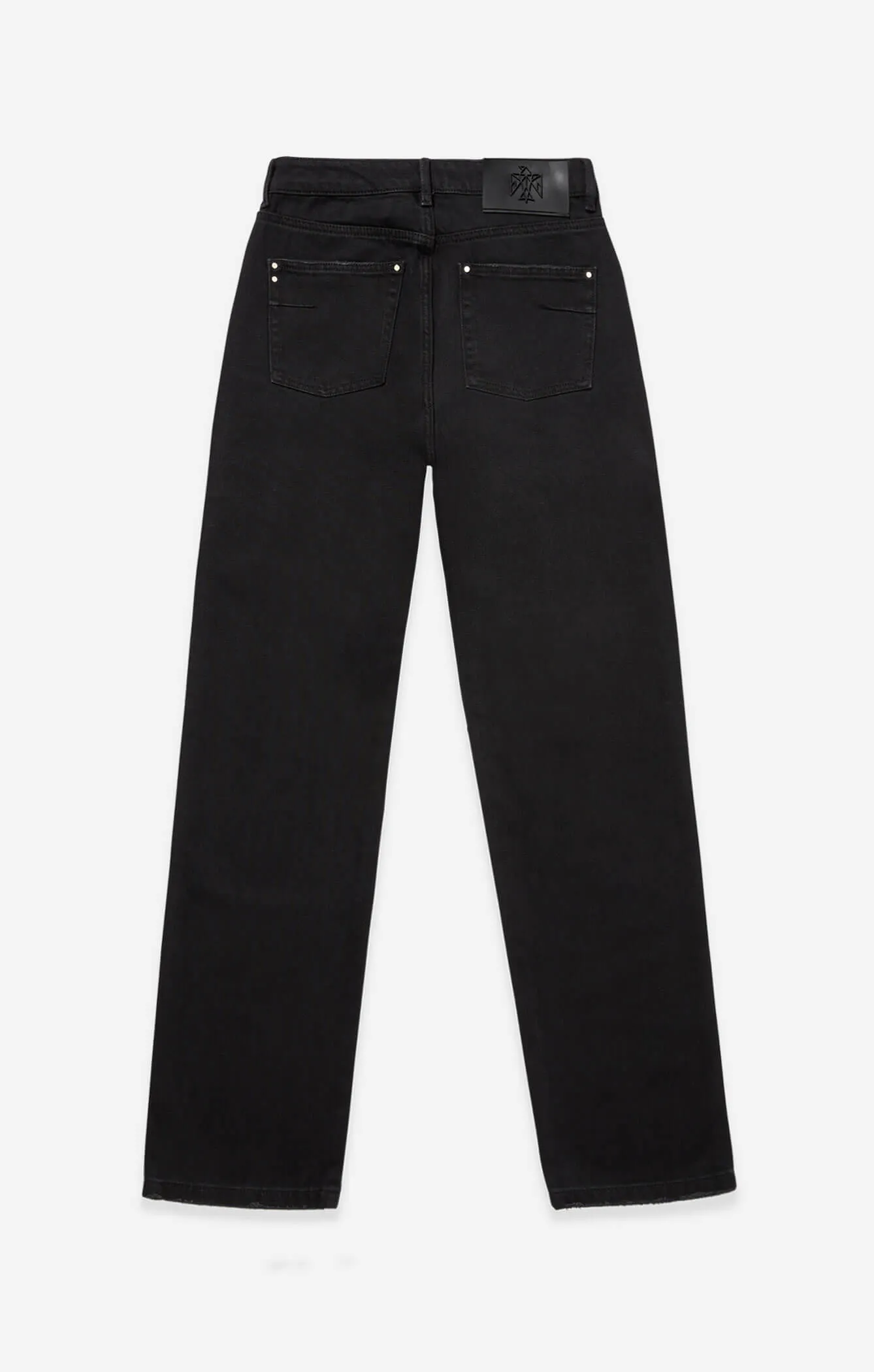 THE HIGH RISE STRAIGHT LEG - WASHED BLACK