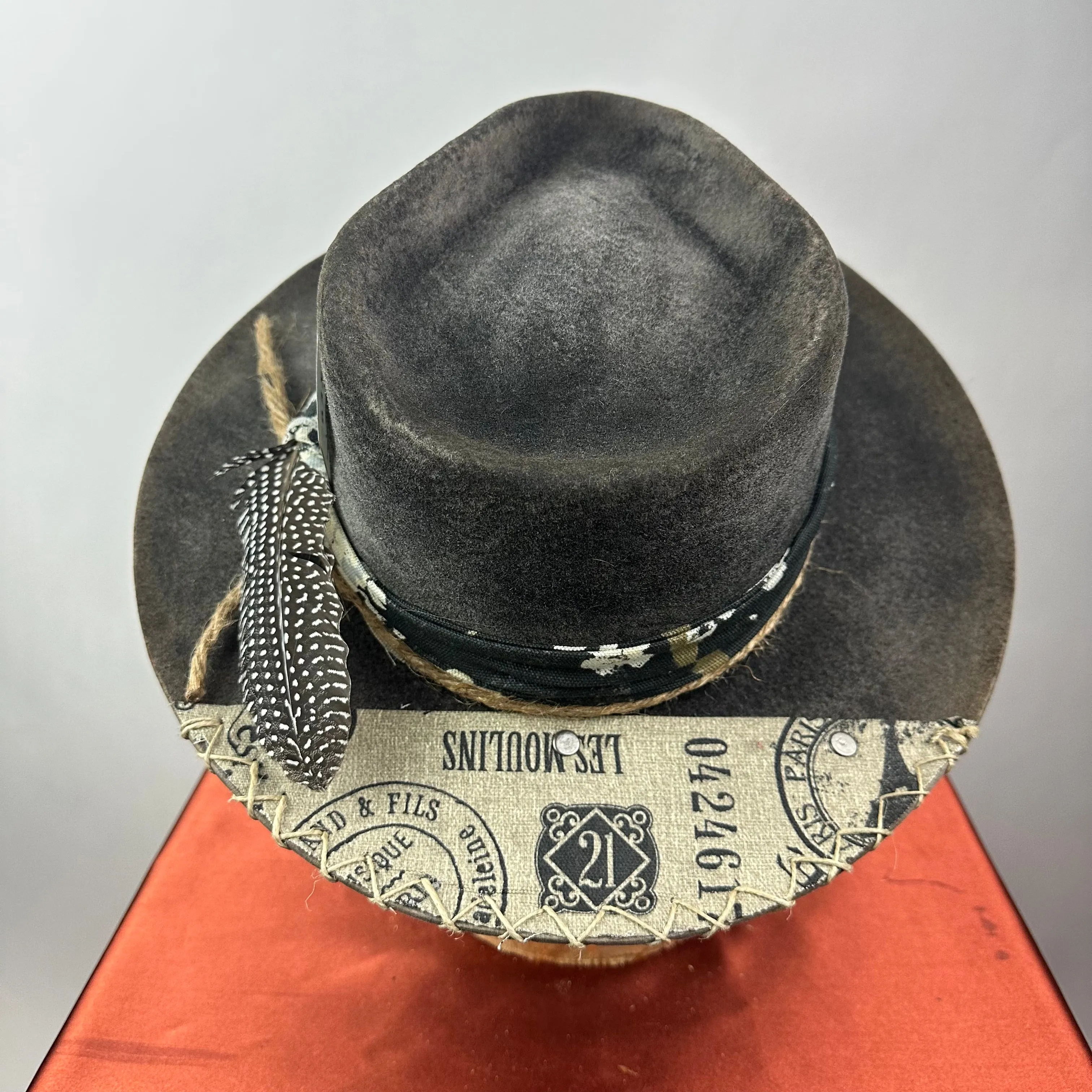 The Monterey Black Distressed Fedora