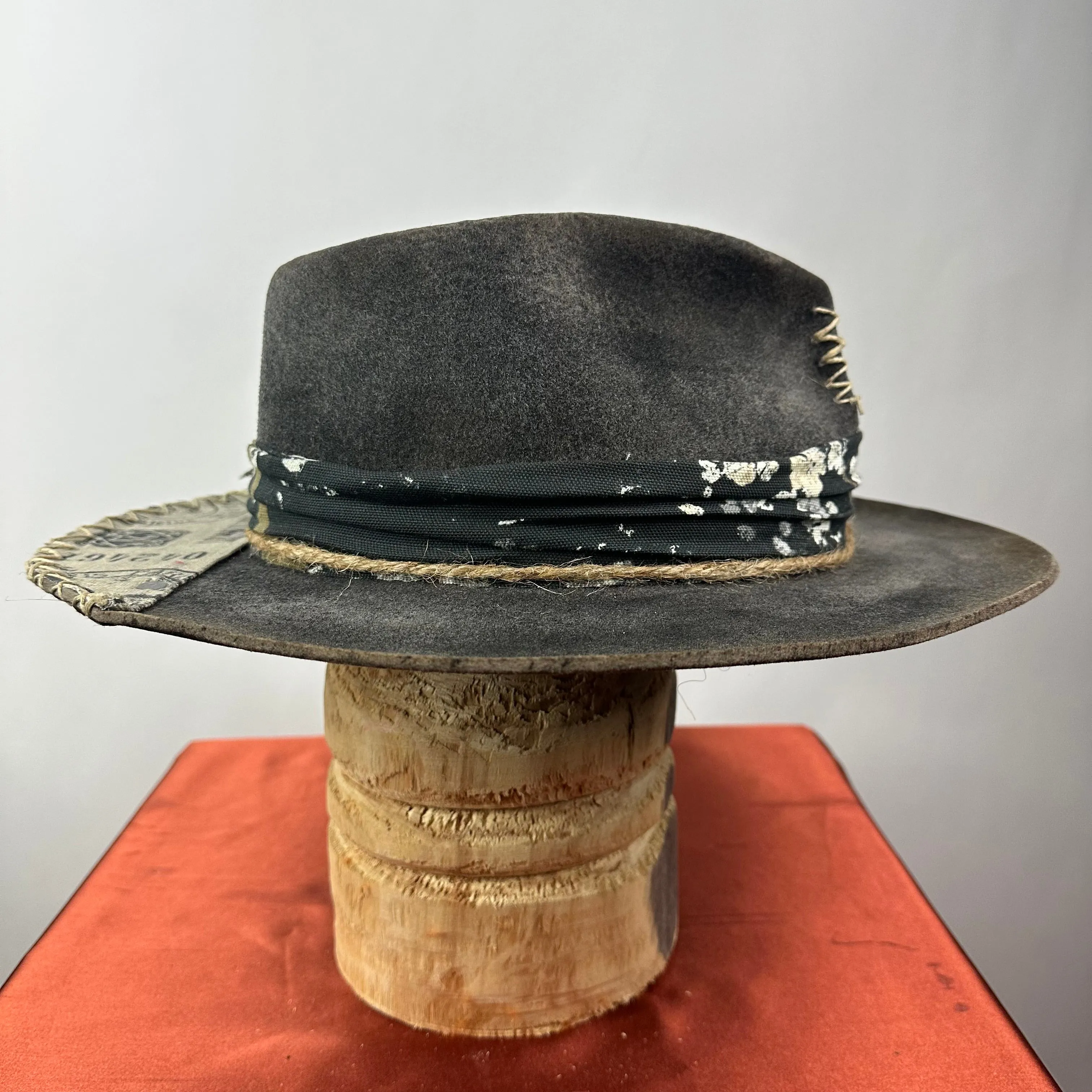 The Monterey Black Distressed Fedora