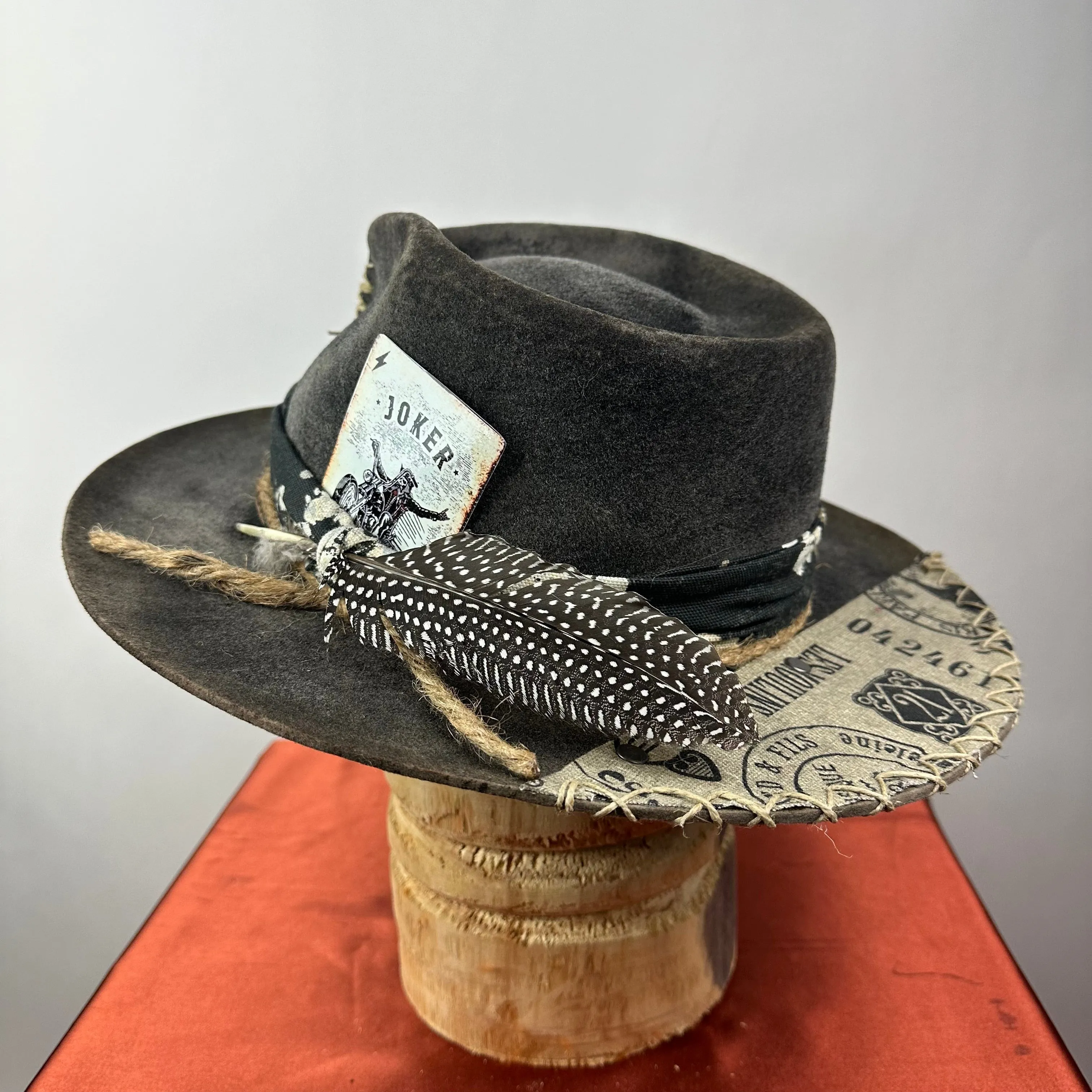 The Monterey Black Distressed Fedora