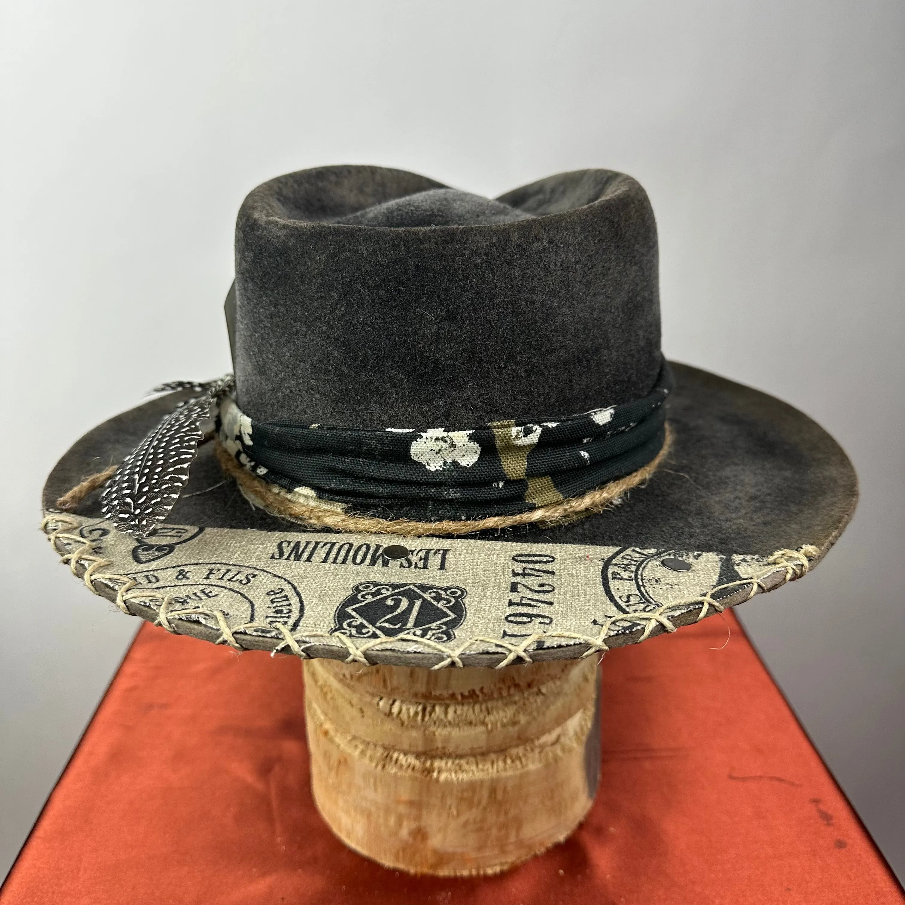 The Monterey Black Distressed Fedora