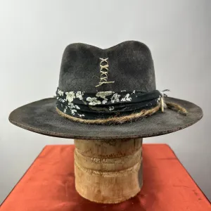 The Monterey Black Distressed Fedora