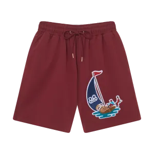 THE NAVIS PATCH SHORTS-WINE