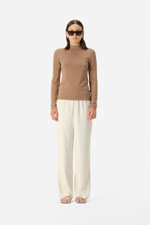 Thelma Knit Top Tan Lurex