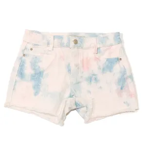 Tractr Girls Brittany Fray Hem Shorts - Tie Dye