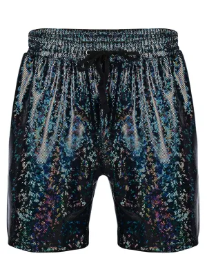 ULTIMATE HOLOGRAPHIC MENS SHORTS - BLACK