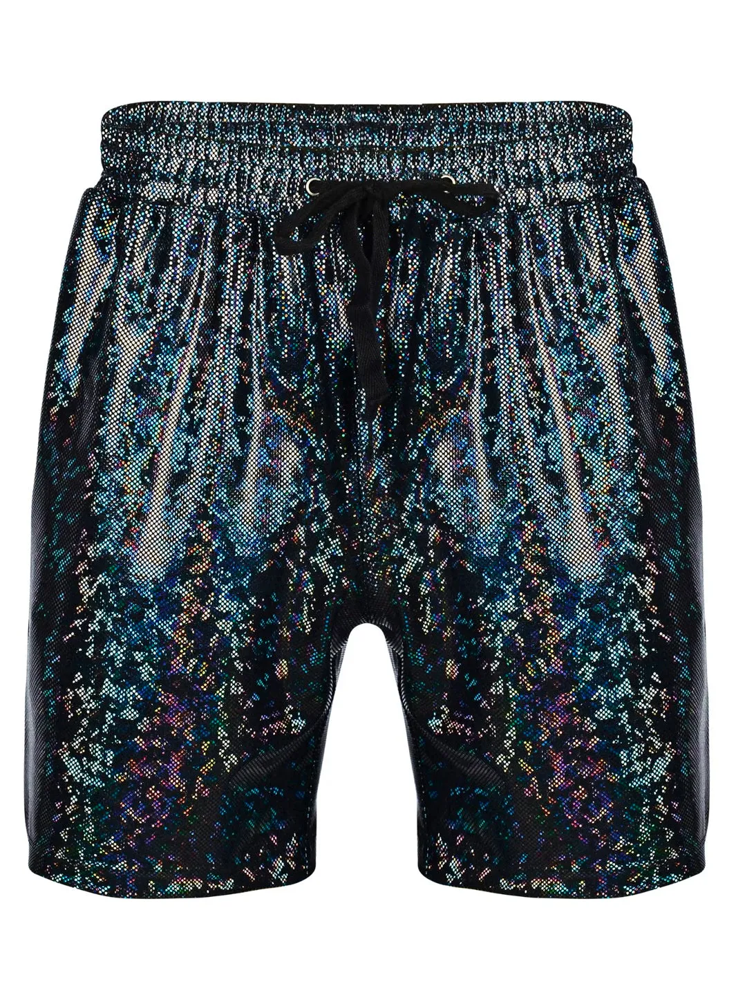 ULTIMATE HOLOGRAPHIC MENS SHORTS - BLACK