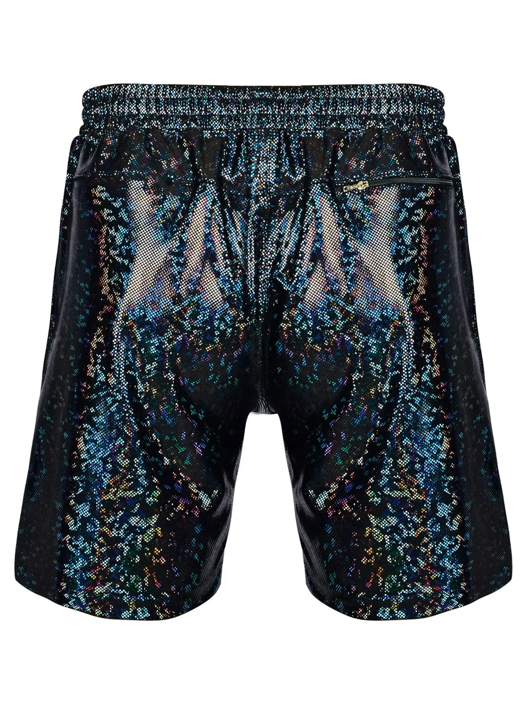 ULTIMATE HOLOGRAPHIC MENS SHORTS - BLACK