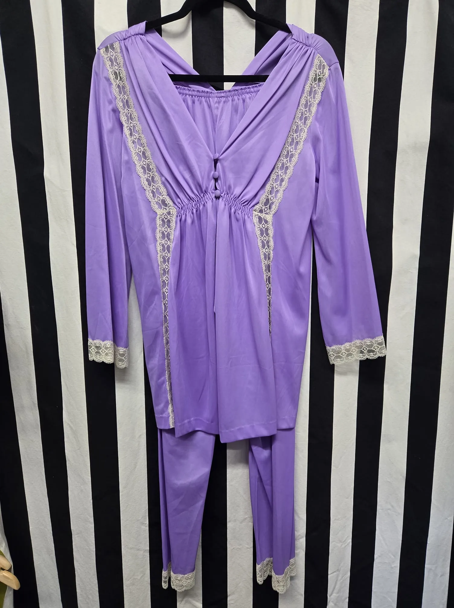 Vintage 1960's Purple Pajama Set