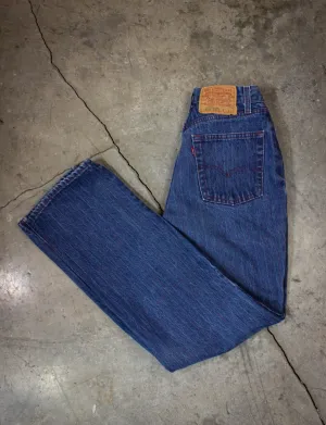 Vintage Levi's Striped 505 Denim Jeans 70s/80s Dark Wash 28x30