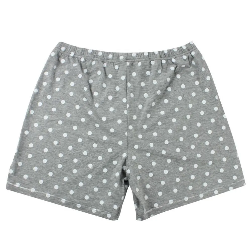 Women Short Grey Polka Dot